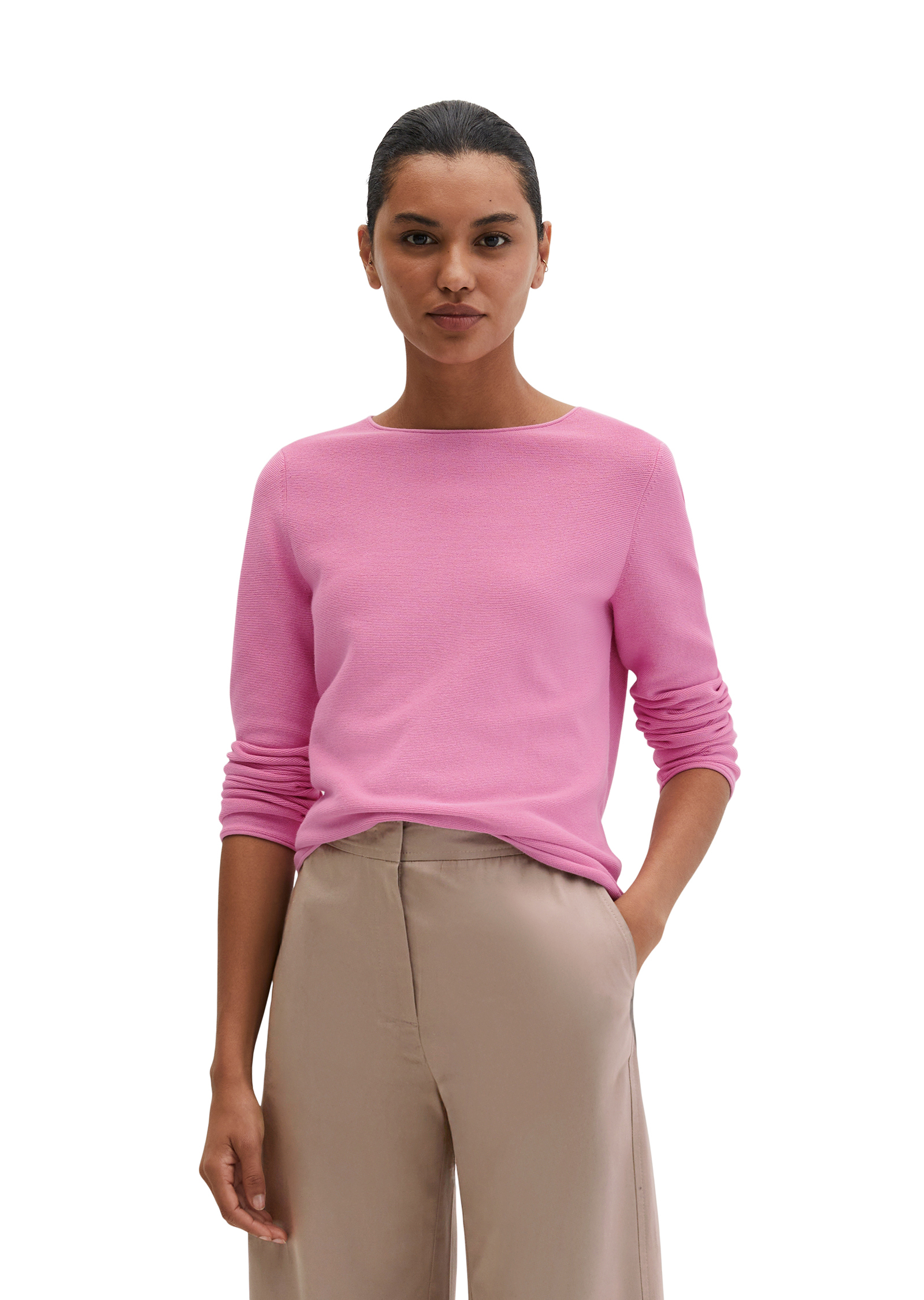 Pull en maille slim en coton organique doux, MARC O'POLO