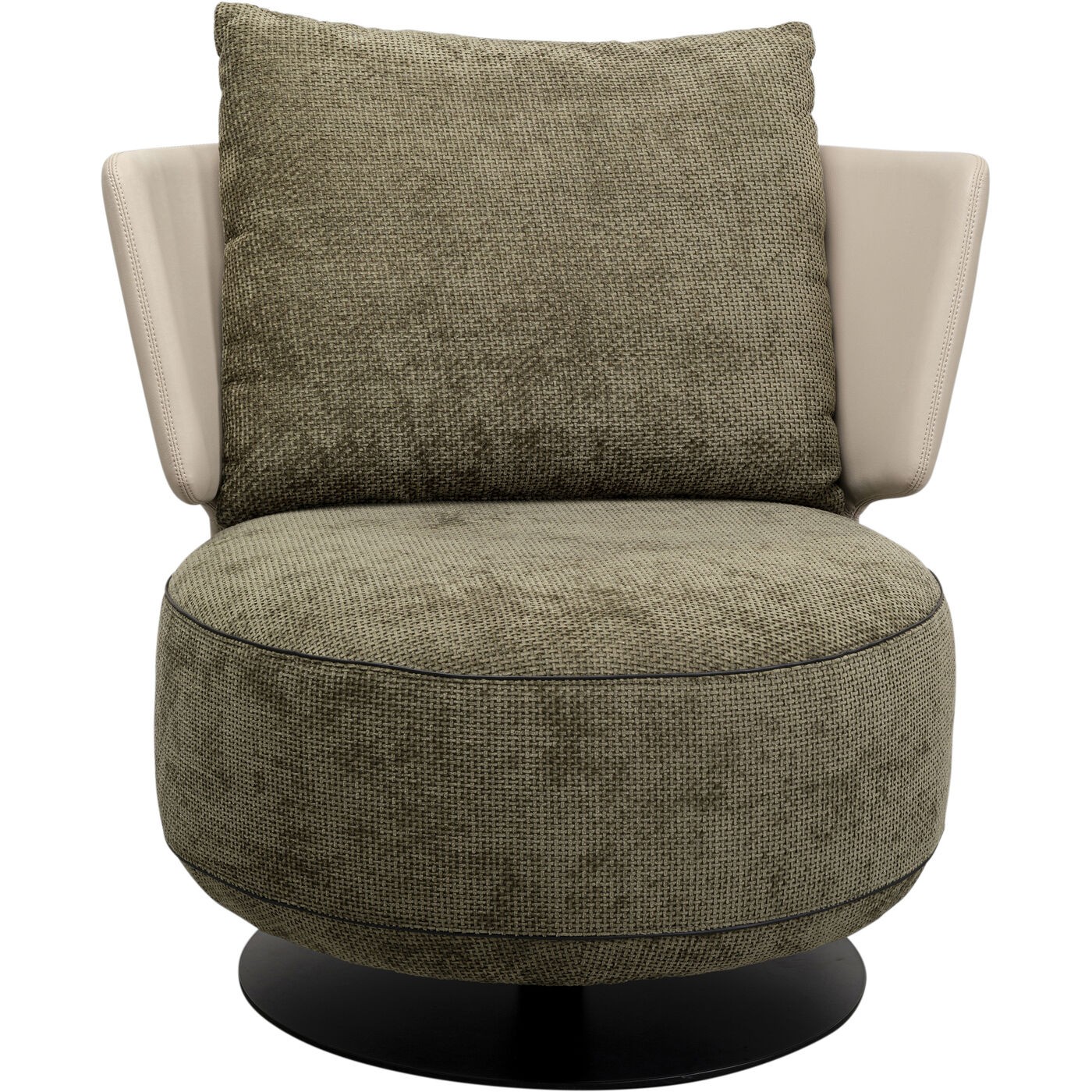 Fauteuil pivotant en velours et simili, JOSH, KARE DESIGN