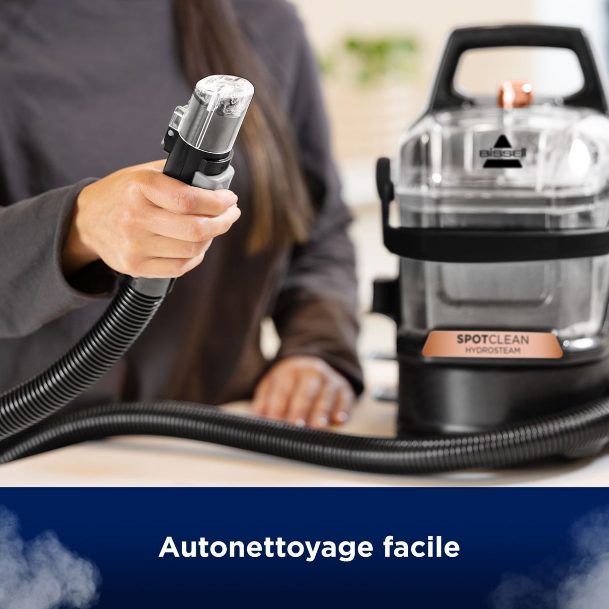 Bissell Aspirateur laveur SpotClean HydroSteam Pro Noir