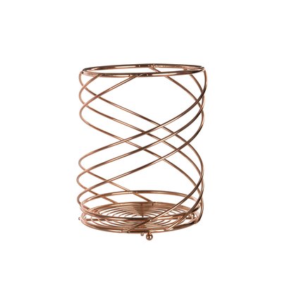 Metal Wire Utensil Holder in Rose Gold SO'HOME