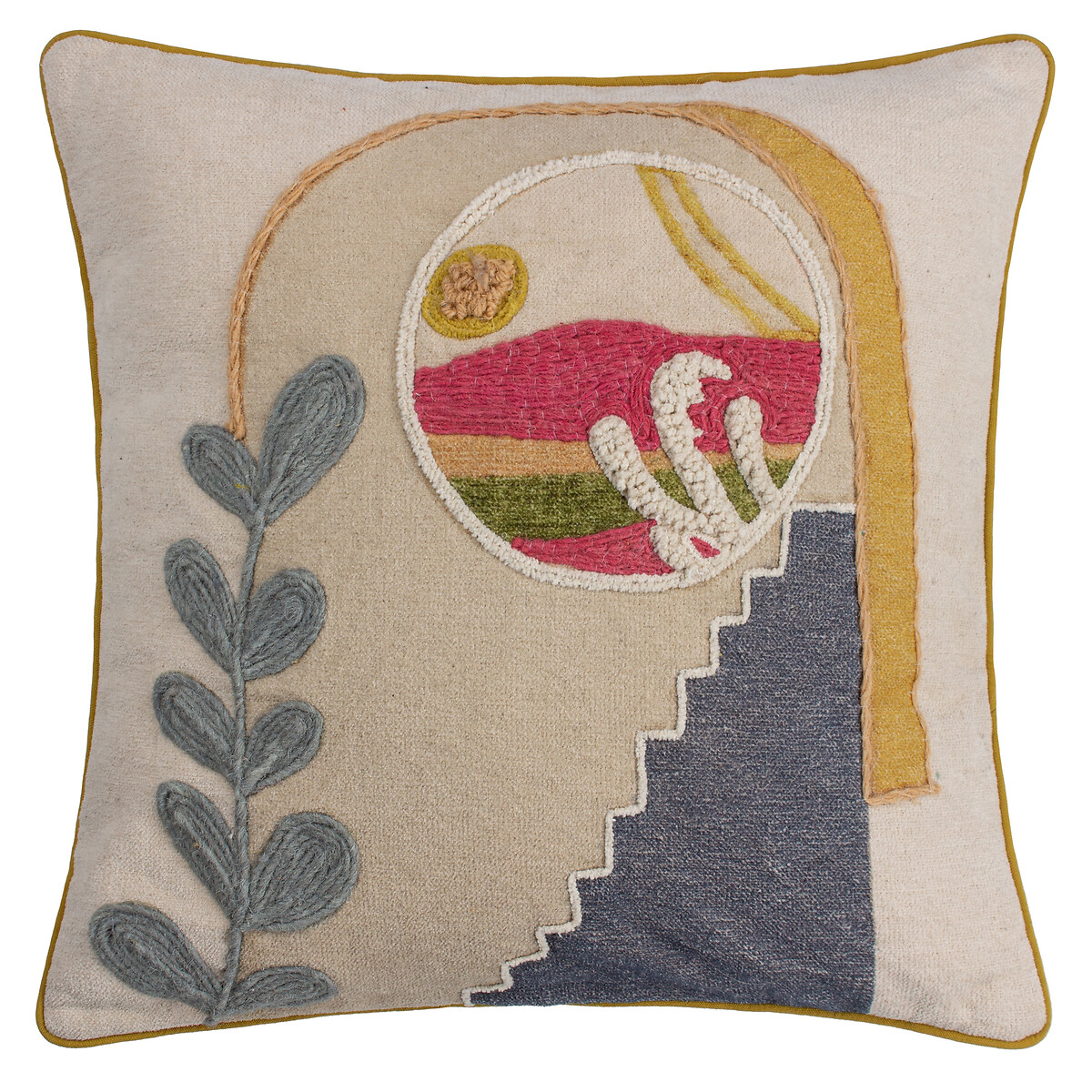 Margo Embroidered Filled Cushion 50x50cm, FURN.