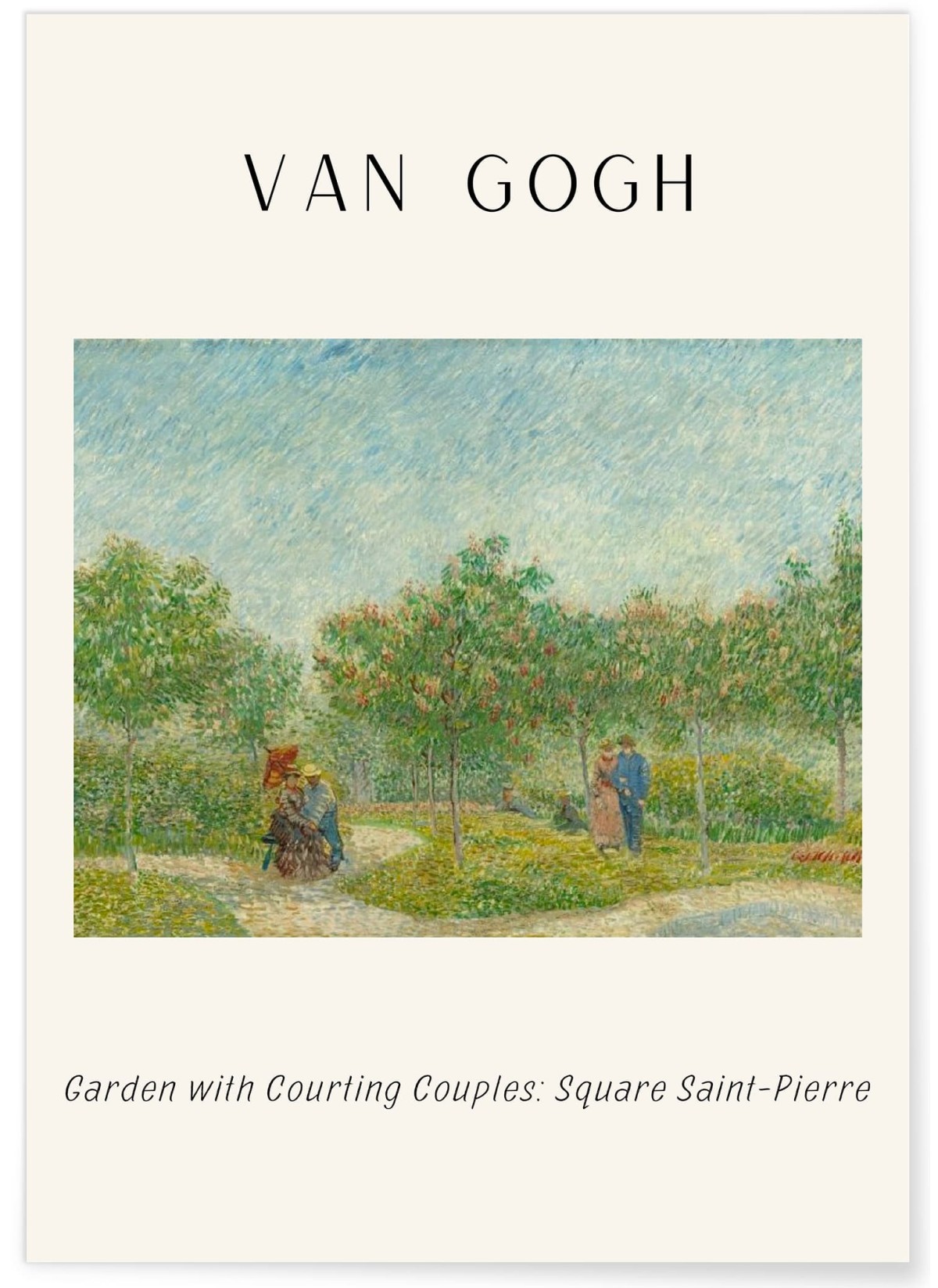 Affiche Van Gogh - Garden with Courting Couples, L'AFFICHERIE