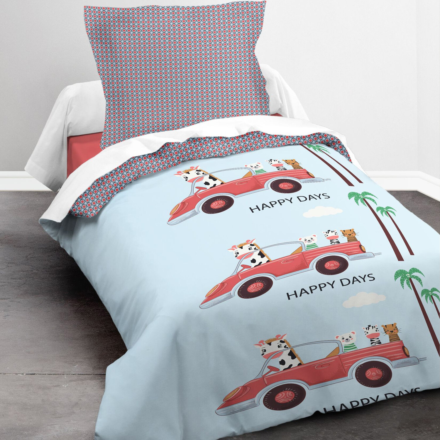 Parure de lit enfant coton, Nice Day, C DESIGN HOME TEXTILE