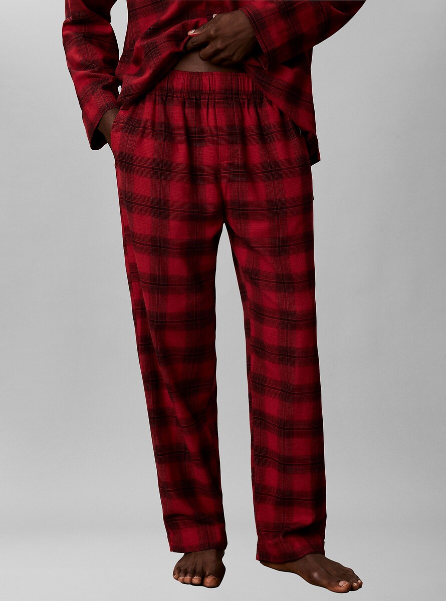 Pyjamabroek van katoenflanel, CALVIN KLEIN UNDERWEAR