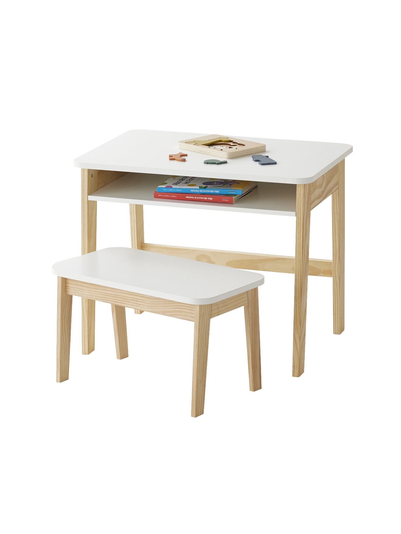 Bureau + tabouret maternelle ÉCOLIER, VERTBAUDET