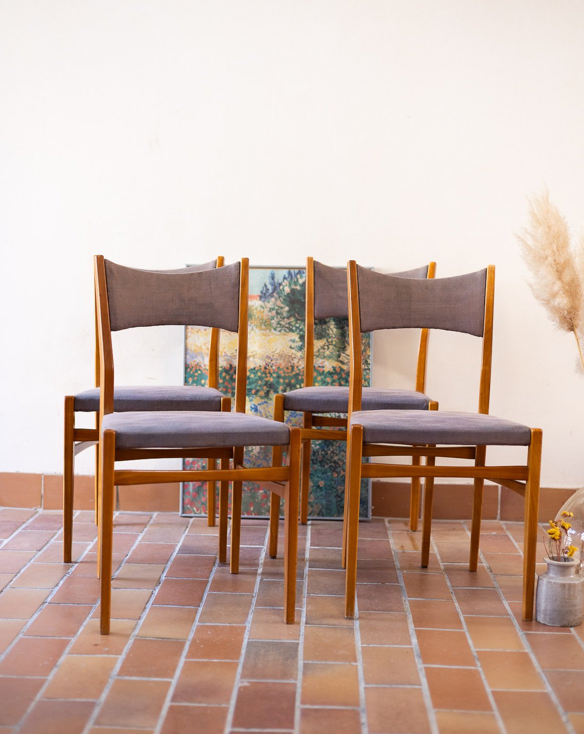 Lot de 4 chaises authentiques Alma N°1897 - Bon état, DEBONGOUT