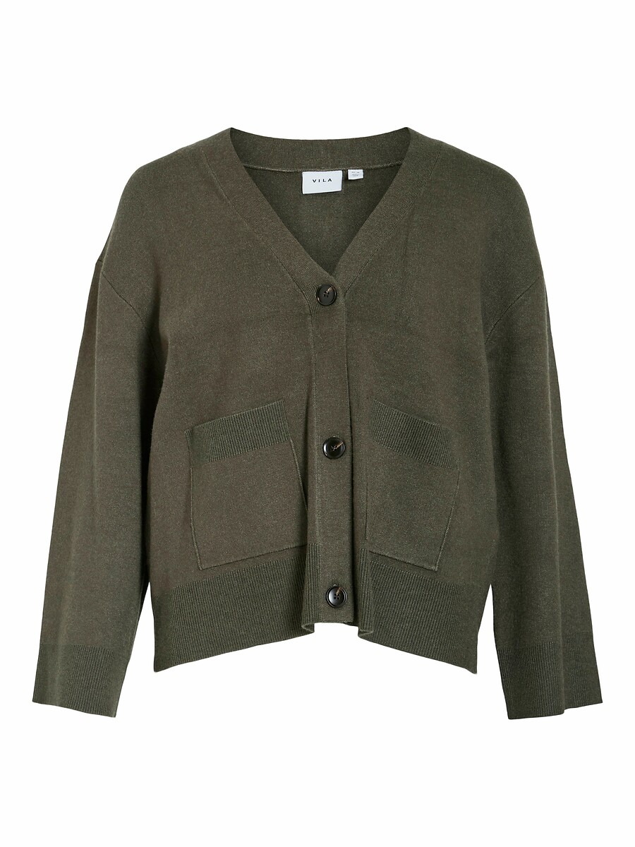 Cardigan con scollo a V e tasche applicate, VILA