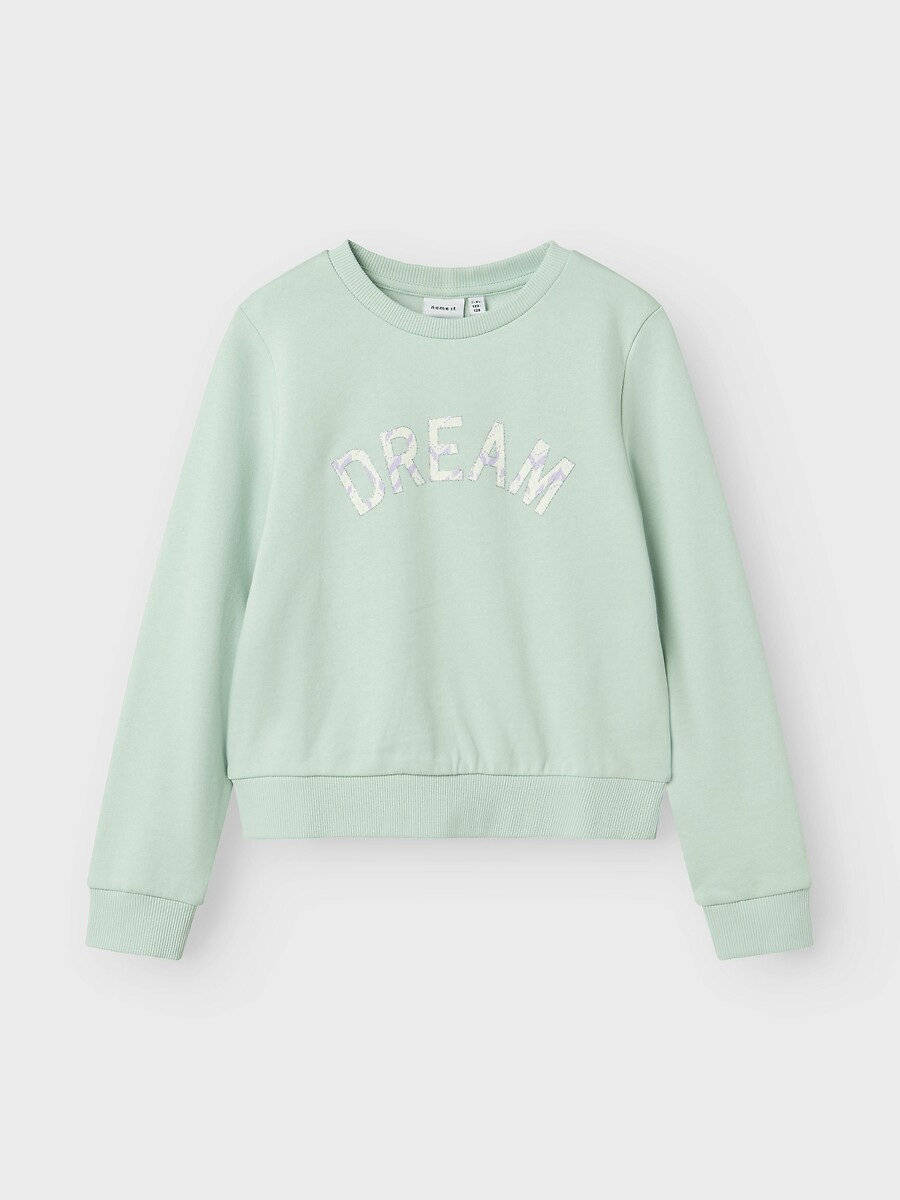 Sweat col rond avec message