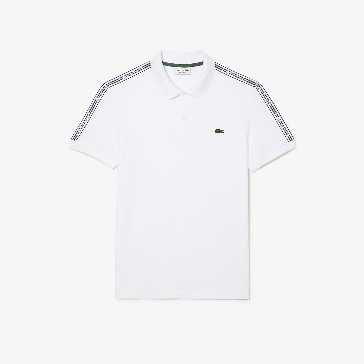 Embroidered Logo Polo Shirt in Cotton with Buttoned Collar and Short Sleeves