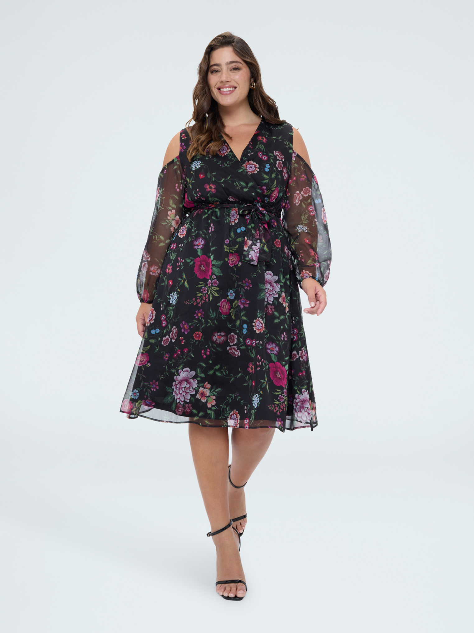 Robe Dream imprimé fleurs et découpes, FIORELLA RUBINO