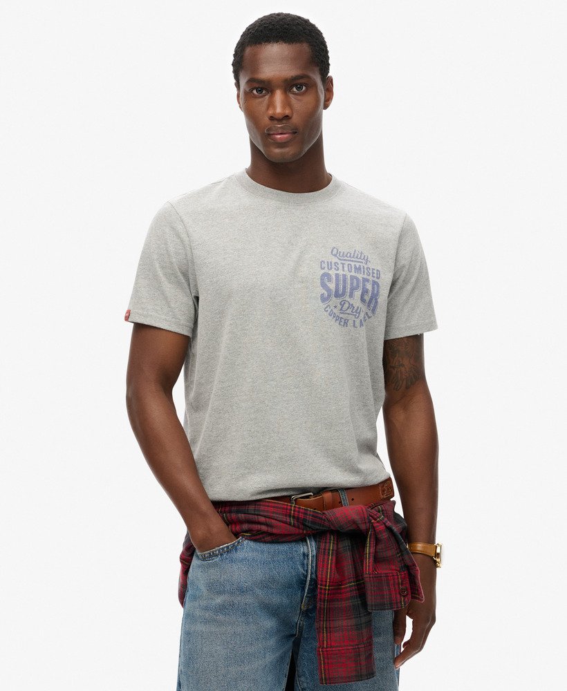 T-shirt à motif Copper Label sur la poitrine, SUPERDRY