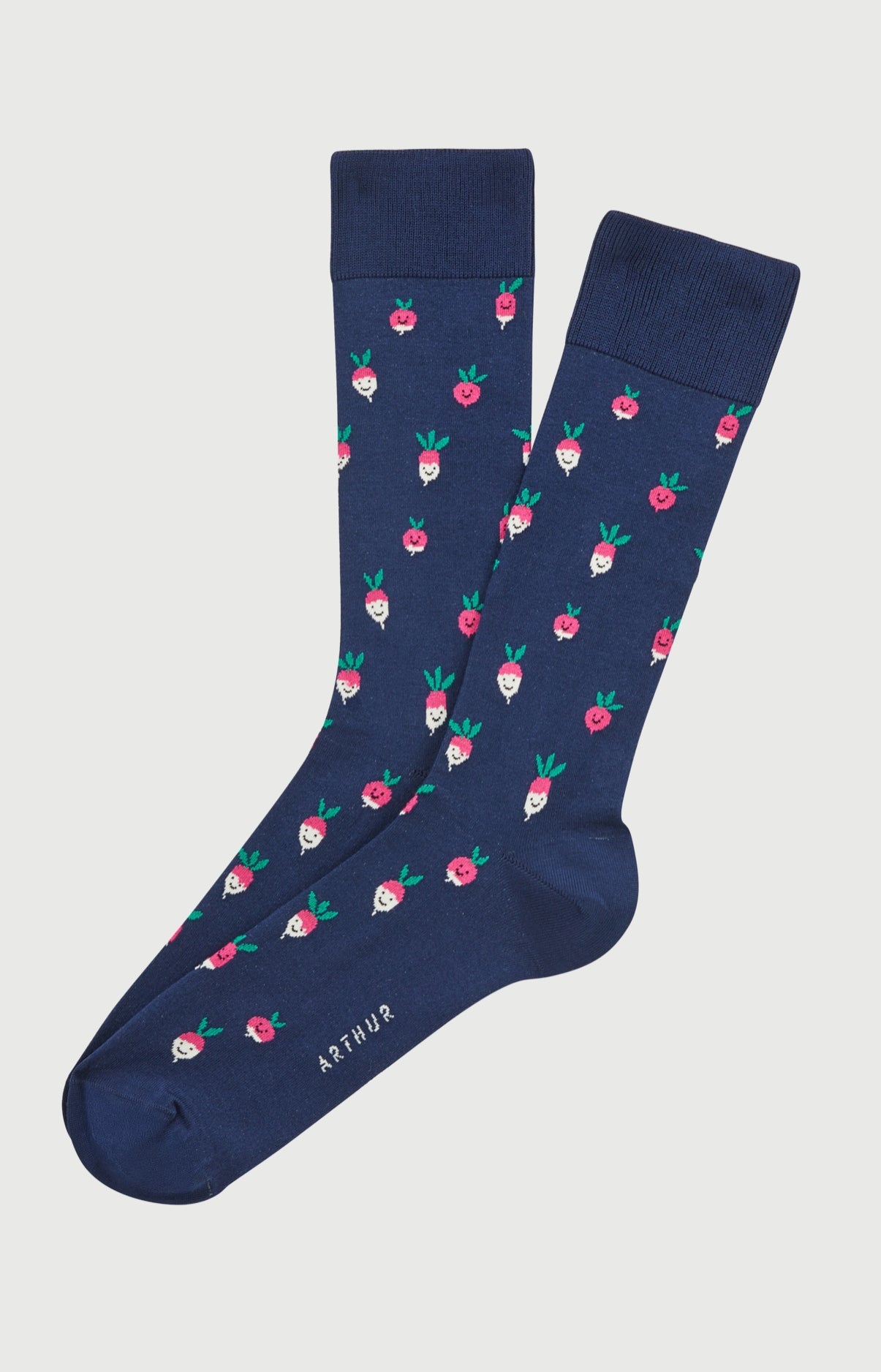 Chaussettes en coton imprimé Radis, ARTHUR