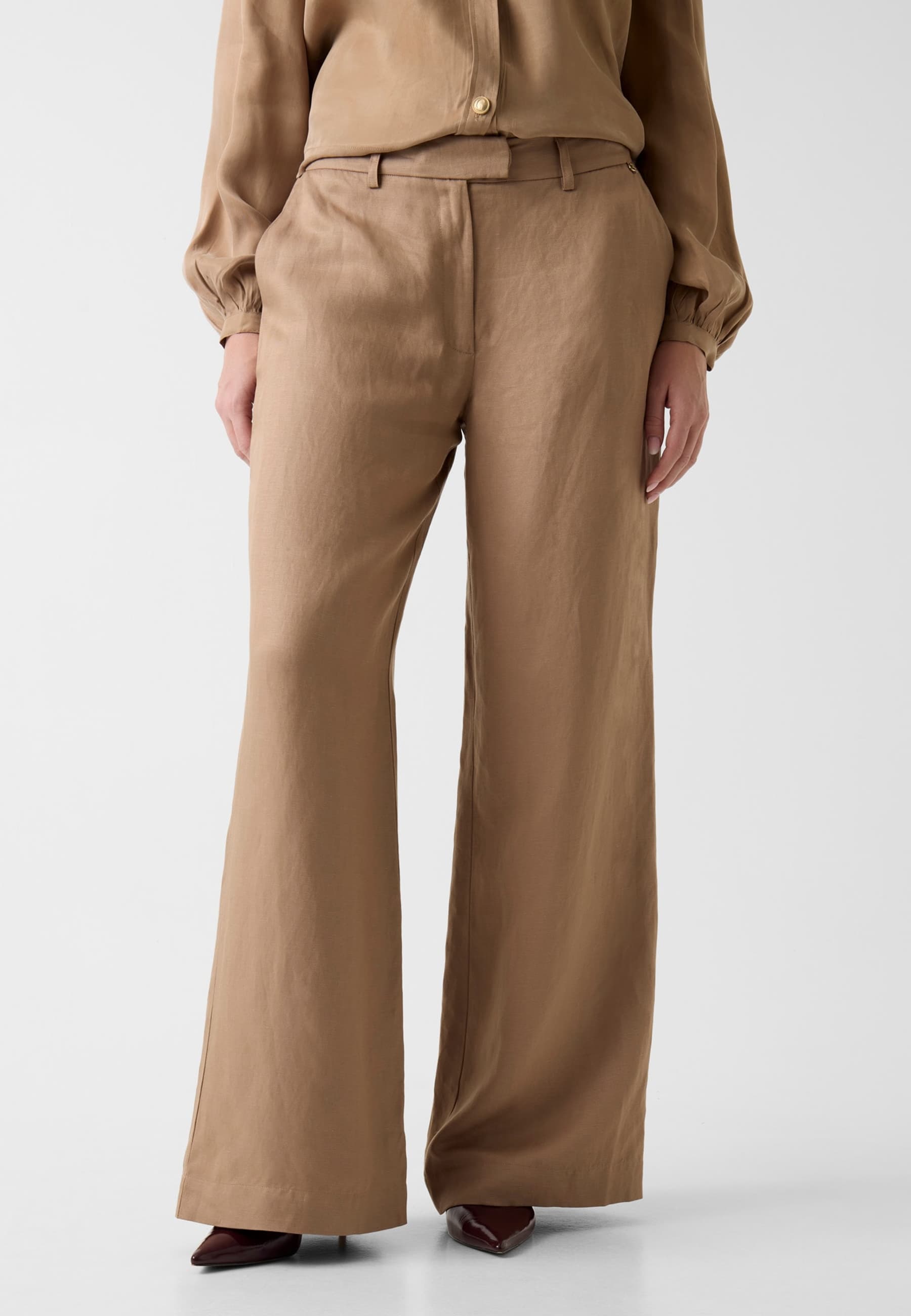 Pantalons Évasés En Mélange De Lin, GUESS