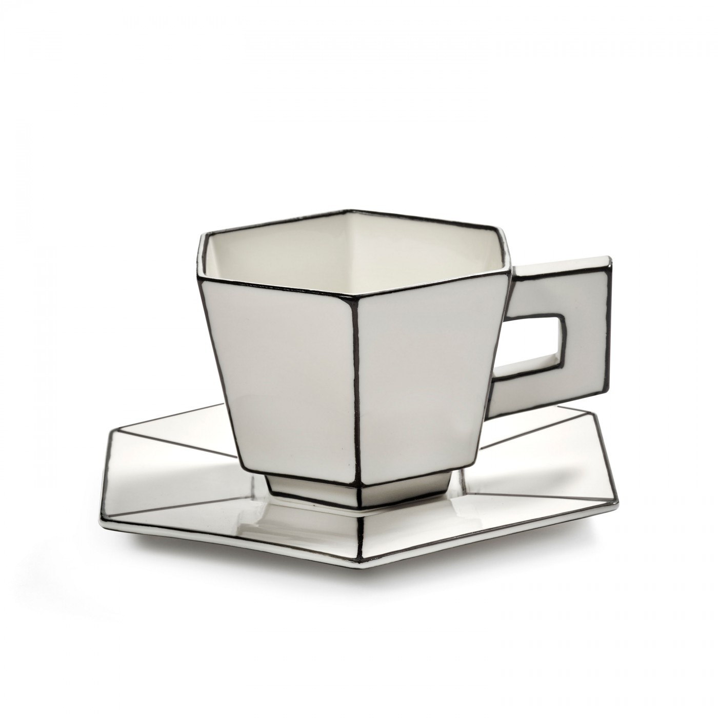 Tasse cappuccino et soucoupe Carte Blanche, SERAX