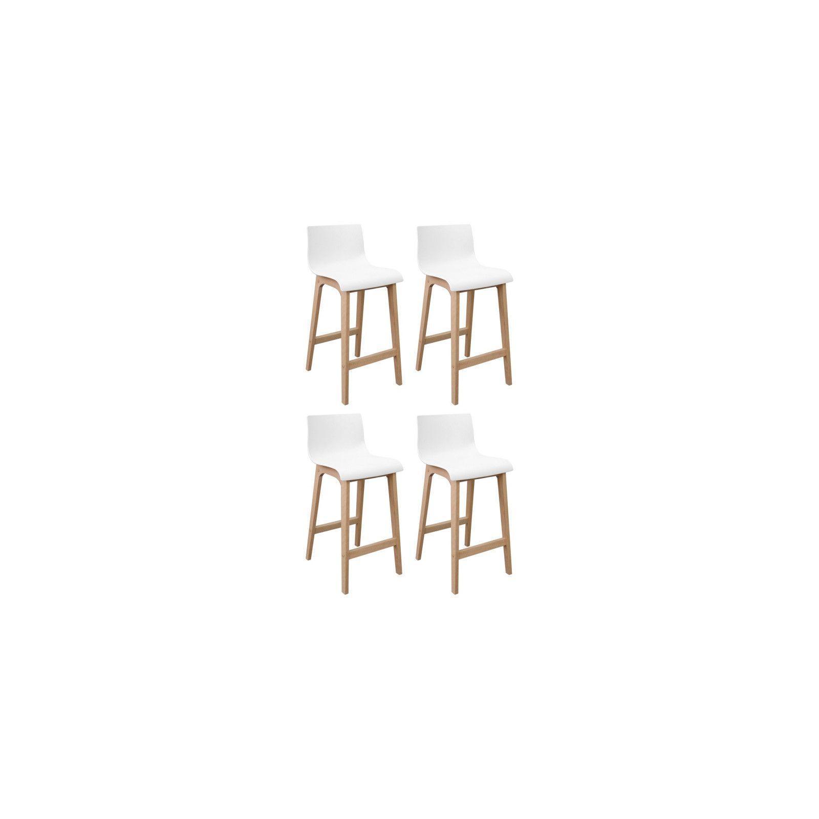 Lot de tabourets de bar en chêne 65cm TANNA, MOB IN