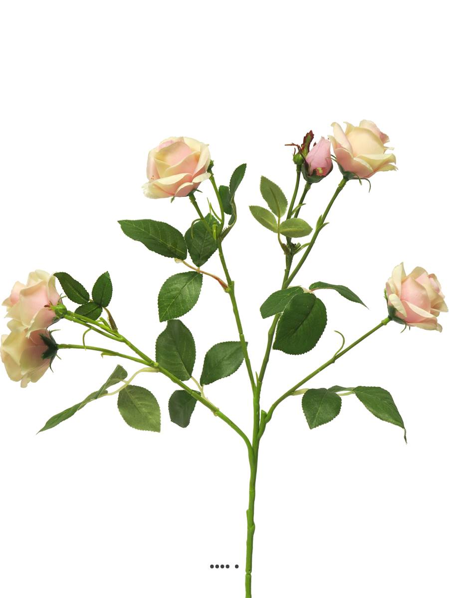 Branche de Rosier artificielle, 4 ramures, ARTIFICIELLES