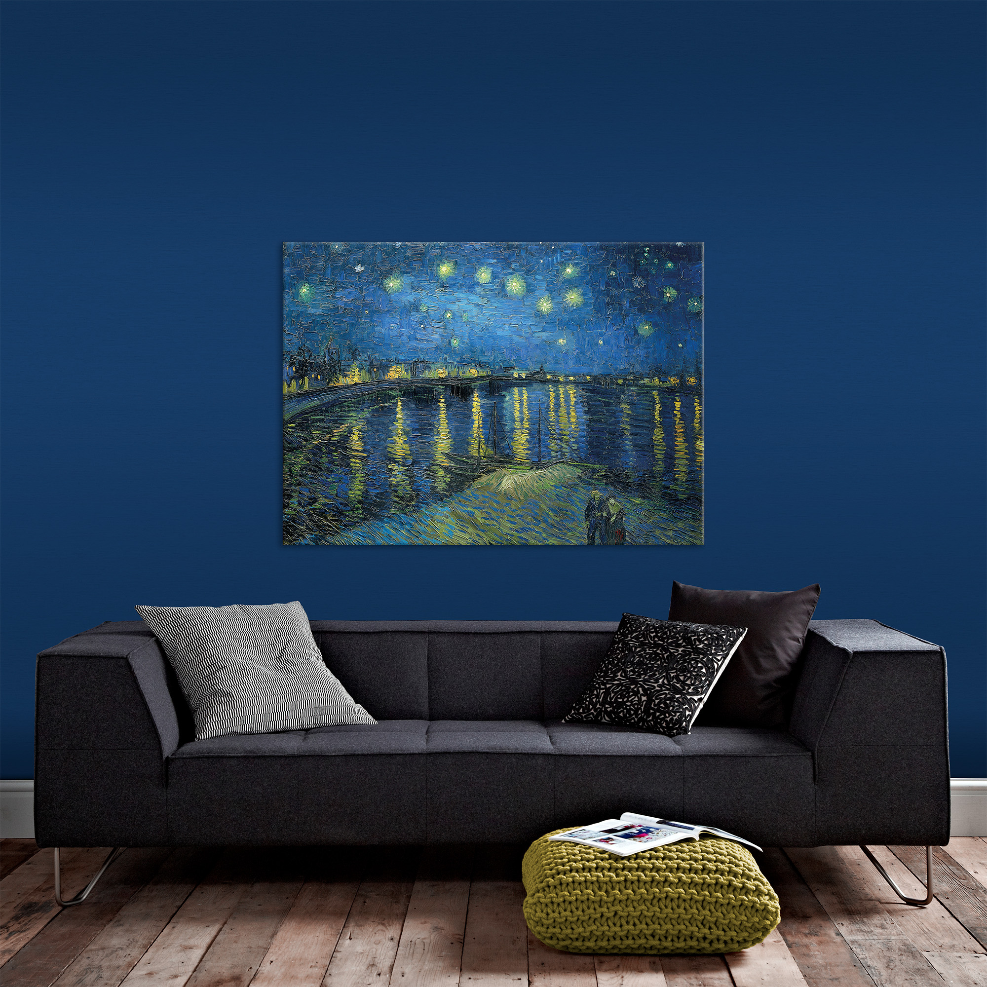 Toile imprimée Vincent van Gogh Nuit étoilée sur le Rhône, ART FOR THE HOME