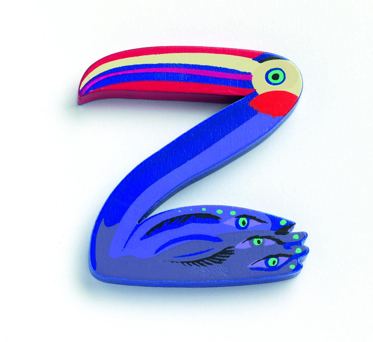 Lettre animaux en bois Z, DJECO