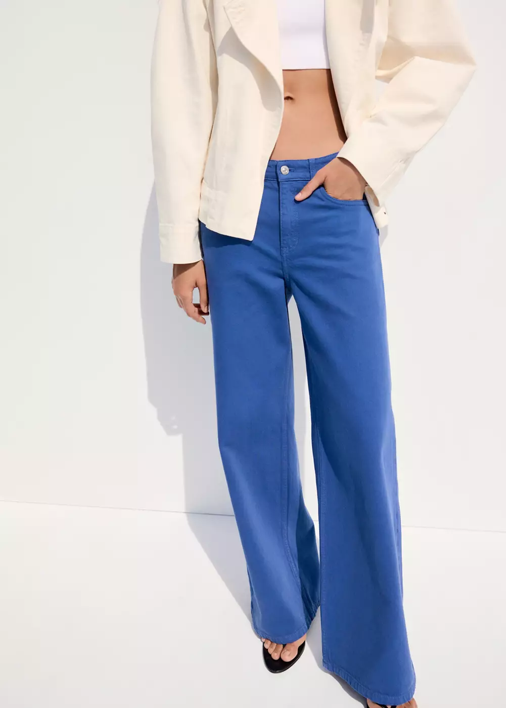 Jean large taille normale, MANGO
