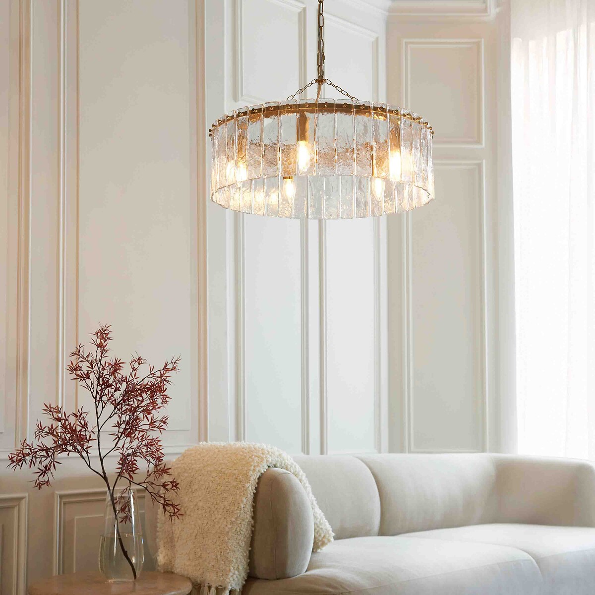 Karter 5-Light Textured Glass Pendant Light, ÉDITÉ