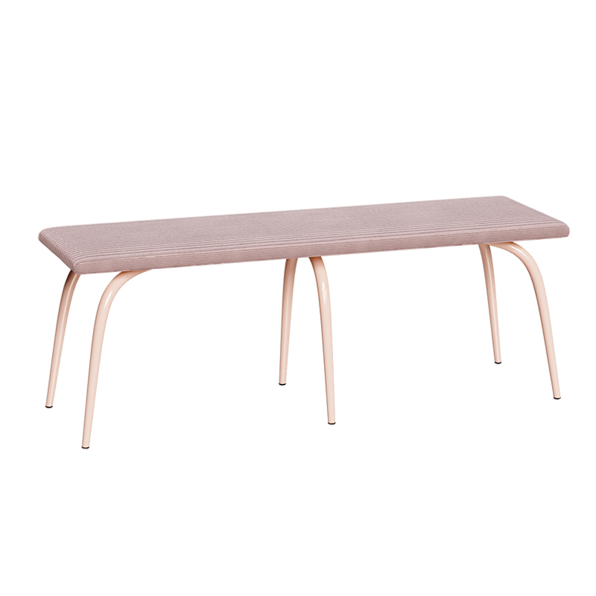 Banc en velours côtelé de salle à manger style vintage ANNIE, LES GAMBETTES
