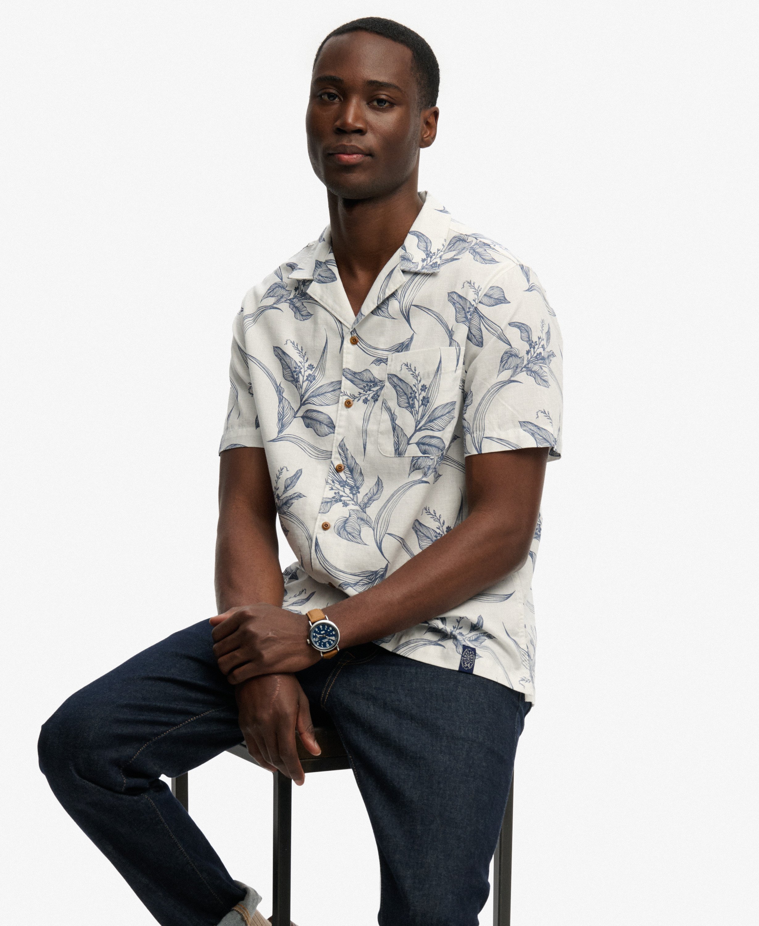 Chemise à manches courtes Vintage Loom Cabana, SUPERDRY