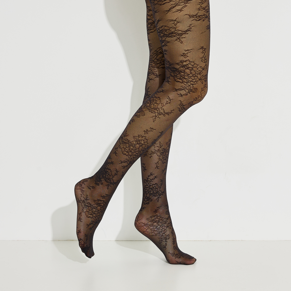 Collants ajourés motif floral, GRAIN DE MALICE