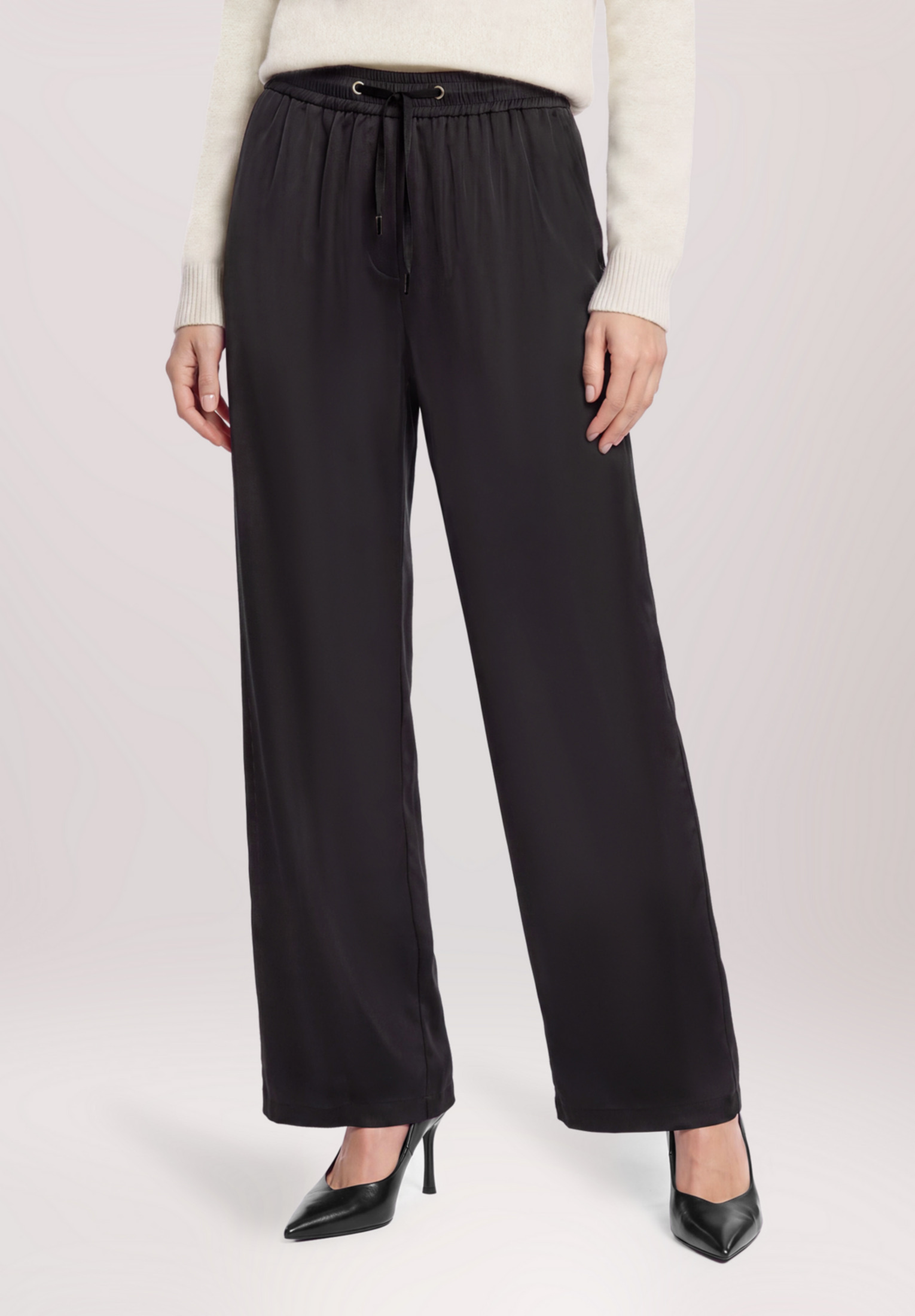 Pantalon à enfiler à jambes larges, BETTY & CO