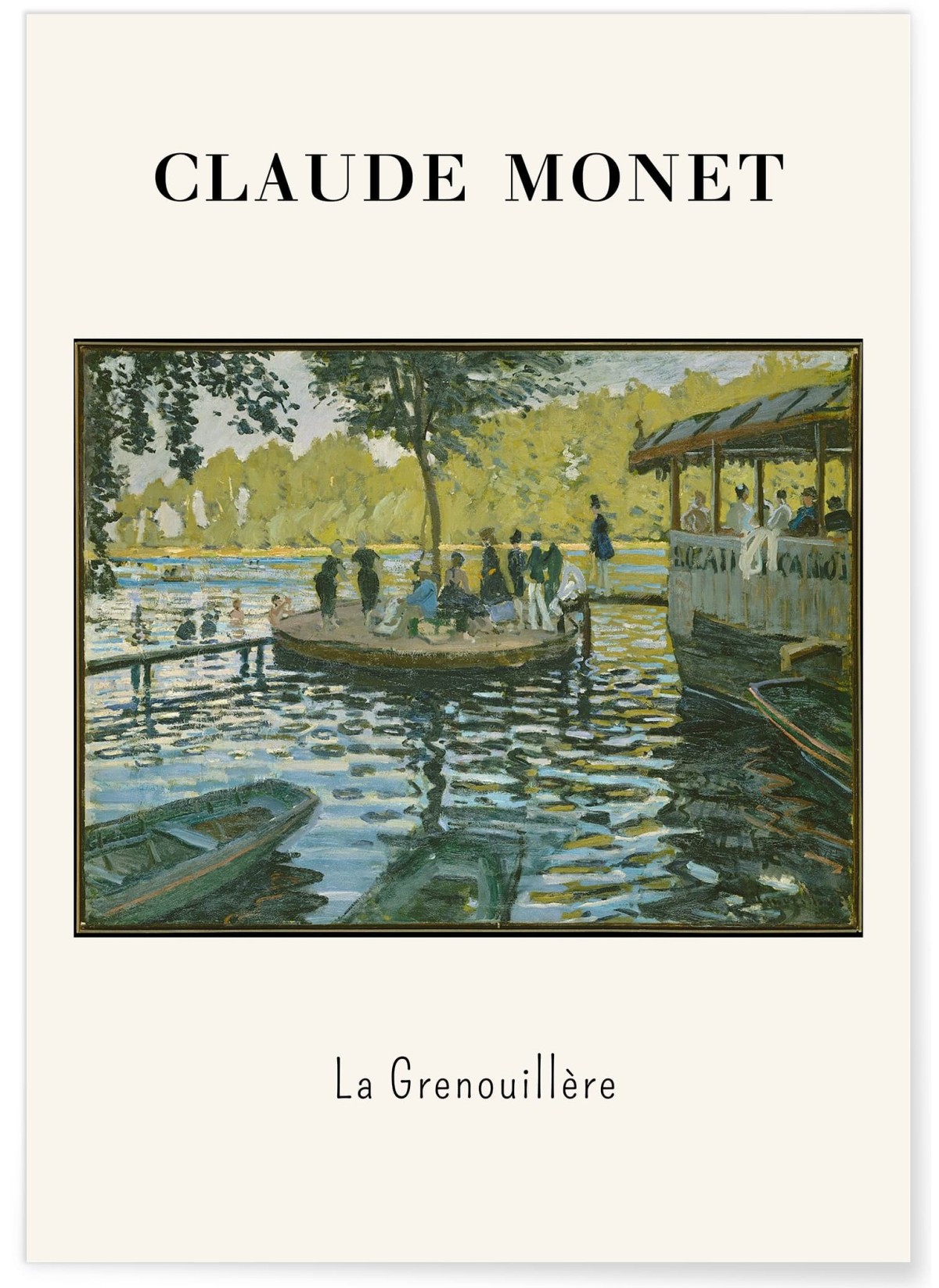 Affiche Claude Monet - La Grenouillère, L'AFFICHERIE