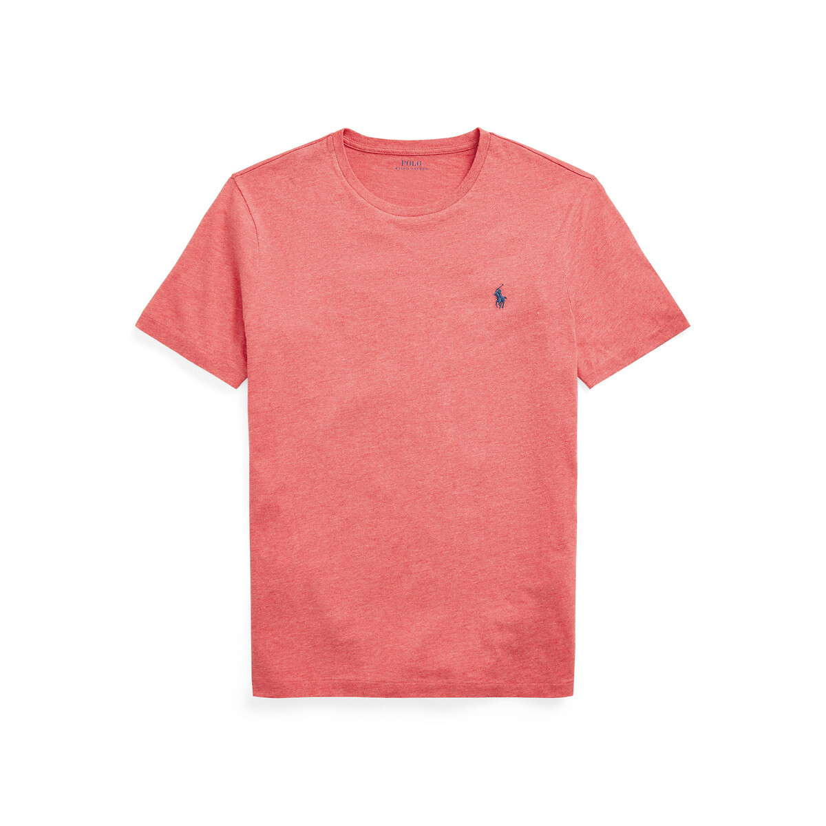 T shirt col rond en jersey de coton Polo Ralph Lauren rose corail