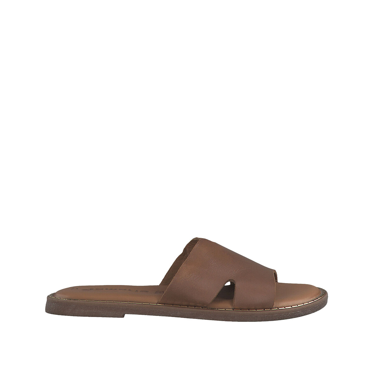 Leren muiltjes, platte hak cognac Tamaris | La Redoute