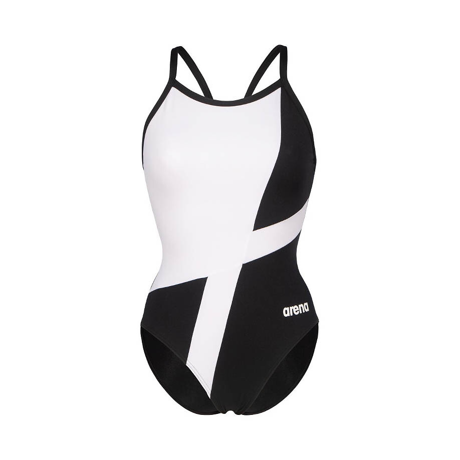 Maillot 1 piece maxlife eco performance noir blanc Arena La Redoute