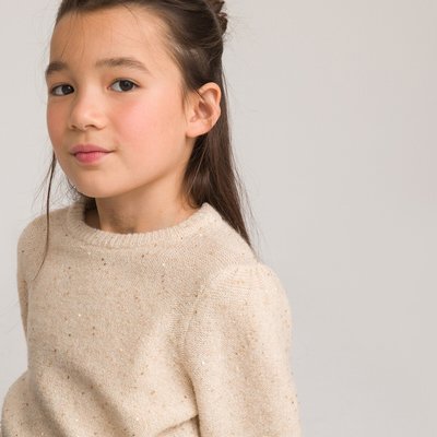 Pull col rond en grosse maille avec sequins LA REDOUTE COLLECTIONS