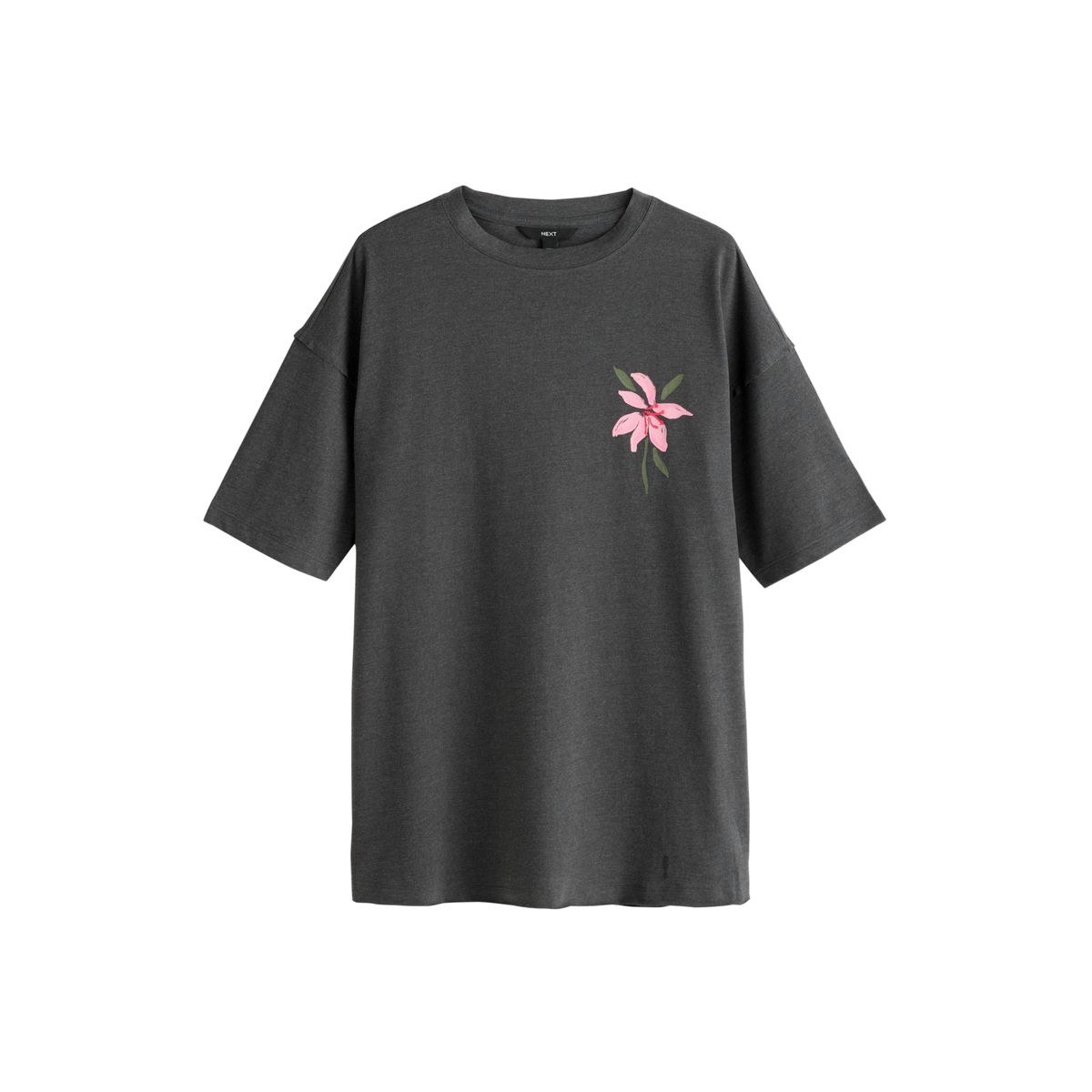 T-shirt ras du cou manches courtes et fleurs, NEXT