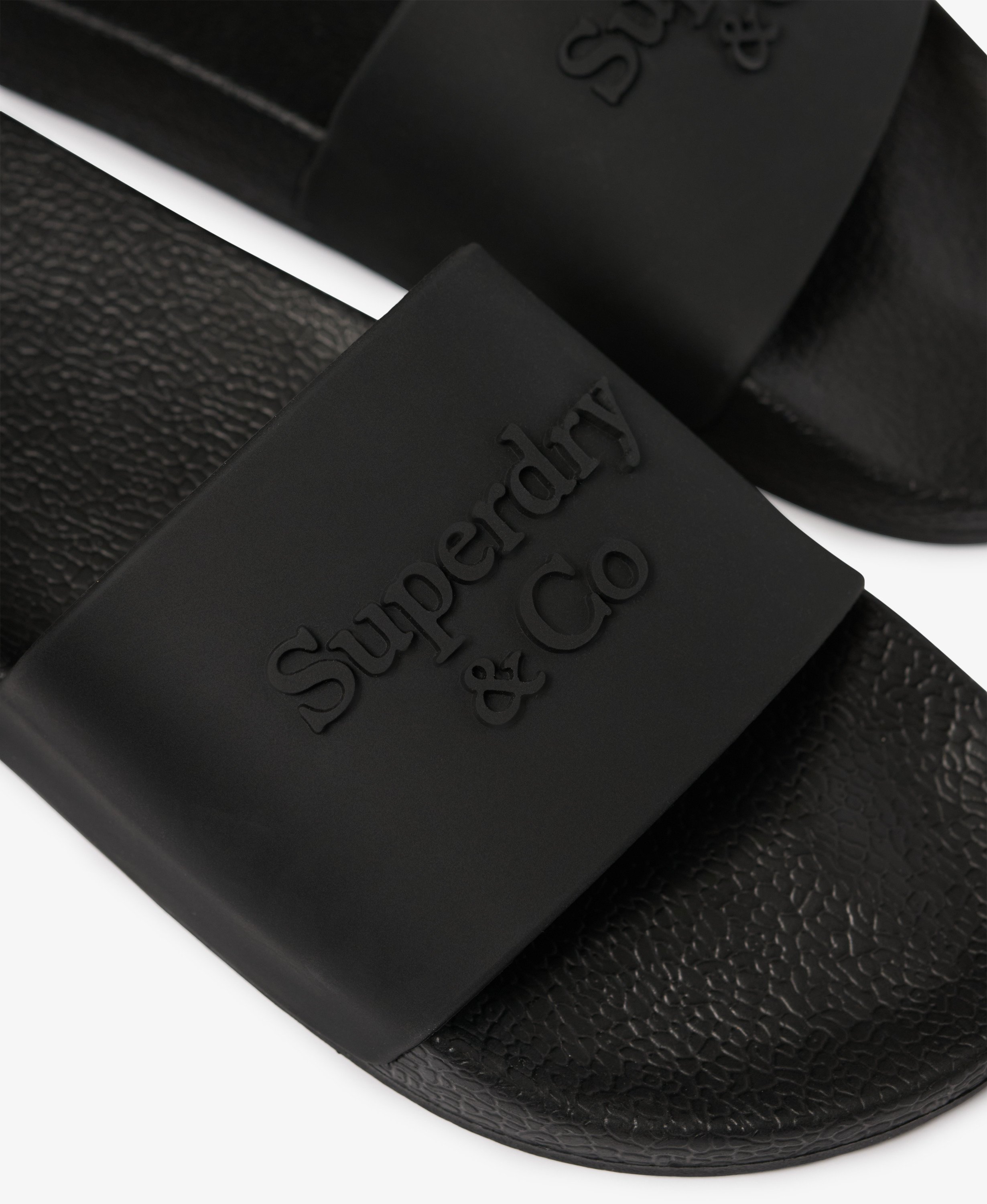 Claquettes Company Logo Semelle Haute, SUPERDRY