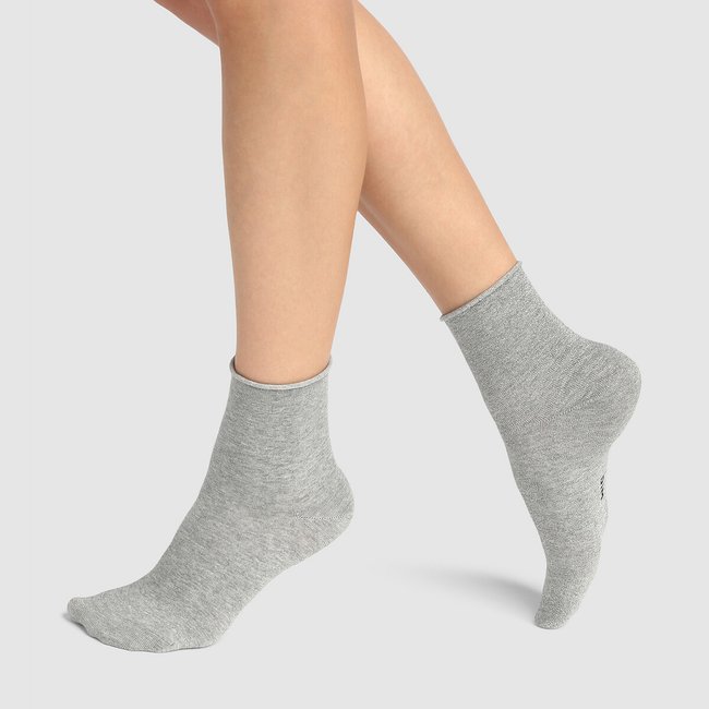Set van 2 paar sokken Coton Style Lurex <span itemprop=