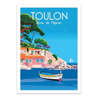 Poster d'art - Toulon Anse de Méjean - Raphael Delerue WALL EDITIONS