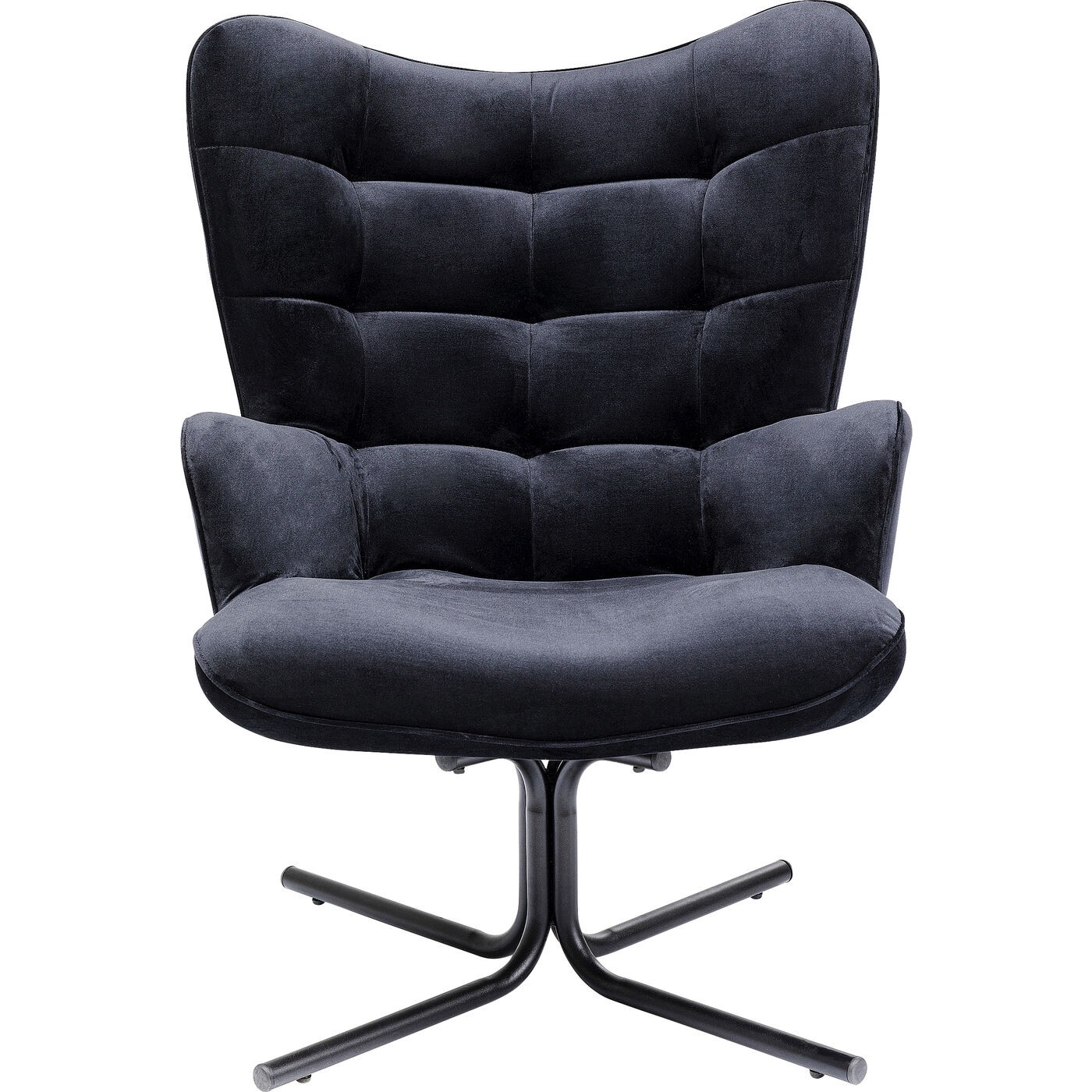 Fauteuil pivotant en velours, OSCAR, KARE DESIGN