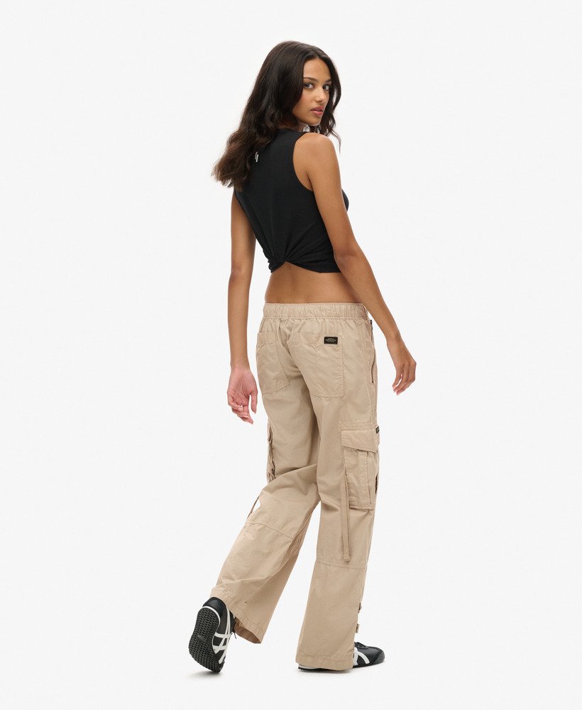 Pantalon cargo large taille basse, SUPERDRY