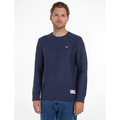Embroidered Logo Jumper in Cable Knit with Crew Neck TOMMY JEANS