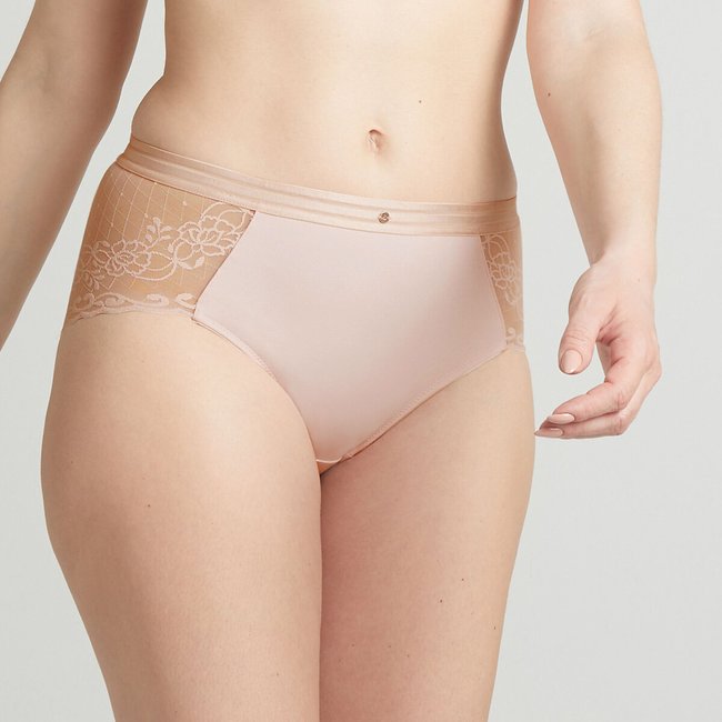 Women's Linen Underwear Set - High French Knickers and Bandeau