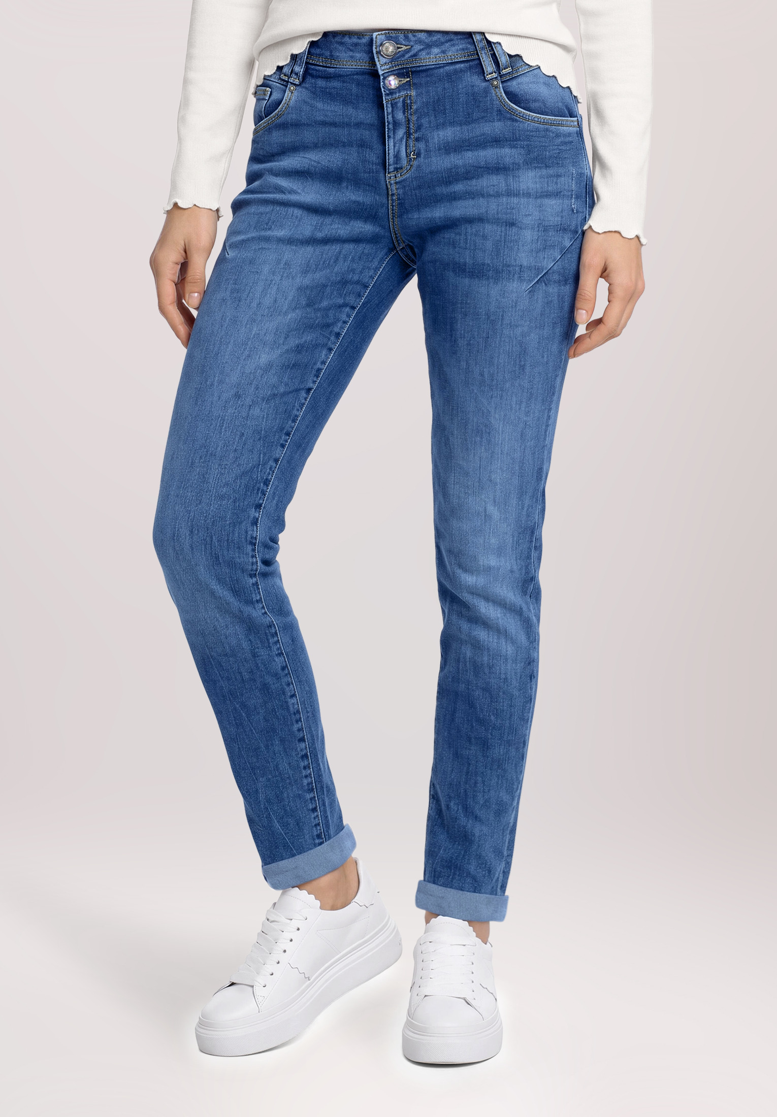 Pantalon Boyfriend à rivets, CARTOON