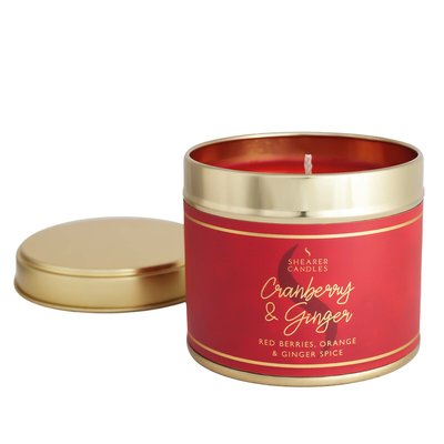Cranberry & Ginger Scented Tin Candle SHEARER