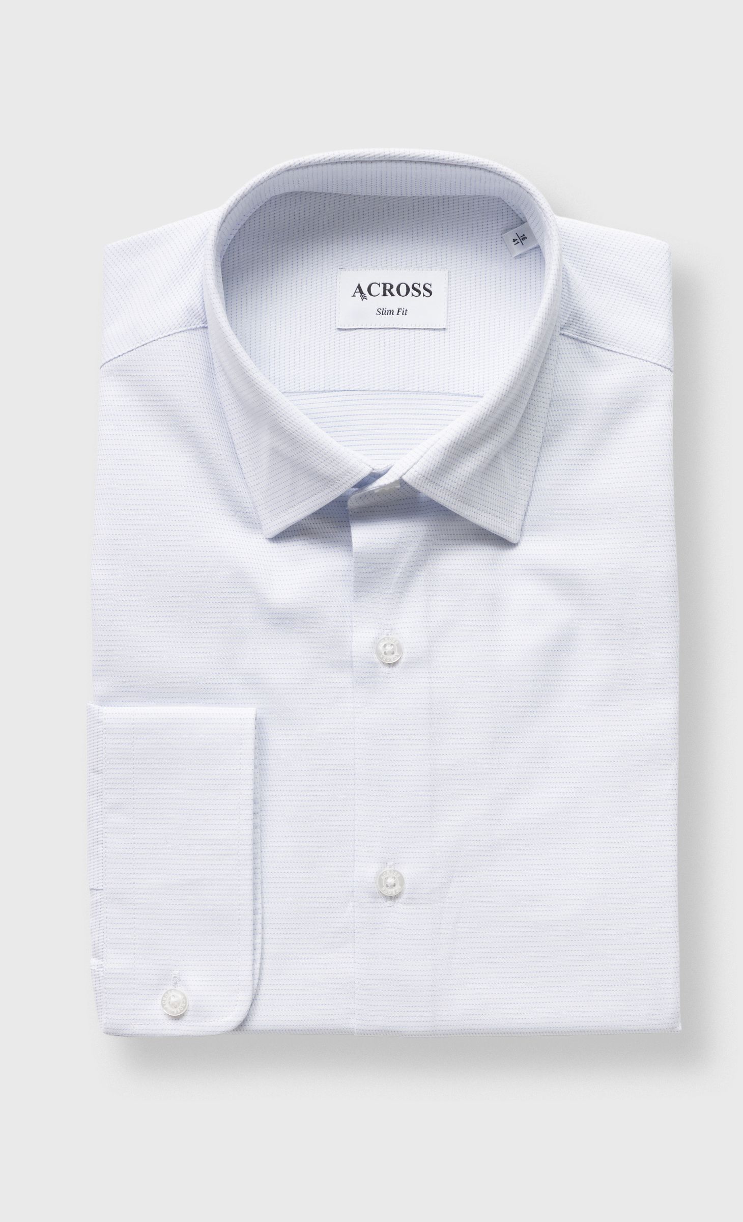 Chemise Slim fit micro dessin texturé, ACROSS