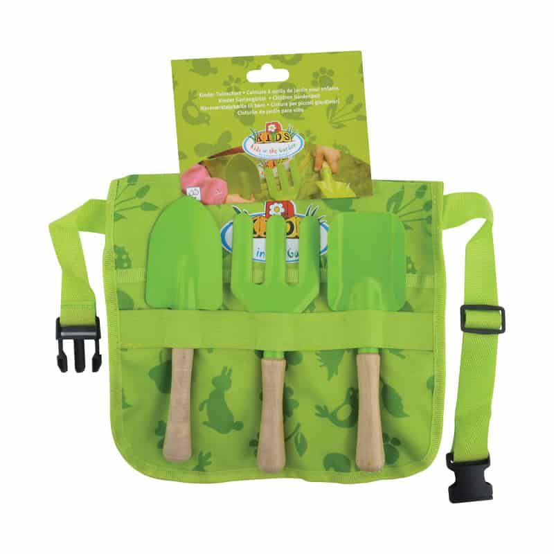 Set d'outils de jardinage dans une ceinture en coton, Beige