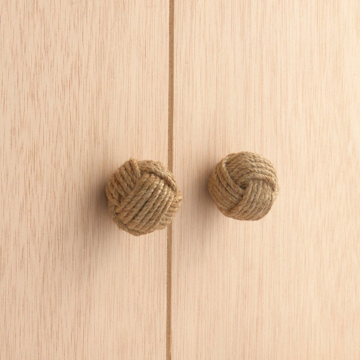 Lot de 2 boutons de meuble en forme de corde Wood