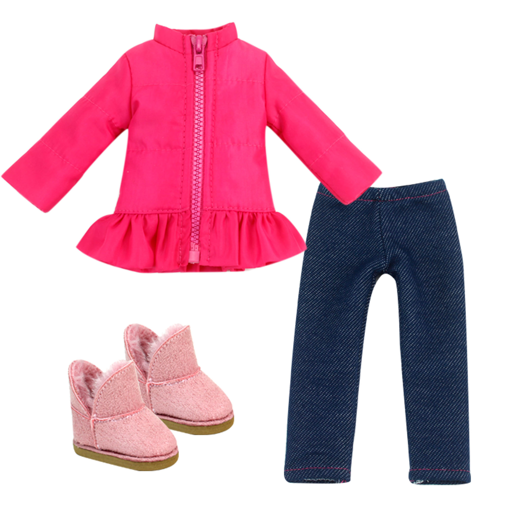 3 Pc Lot Vêtements Pour Poupée, TEAMSON KIDS