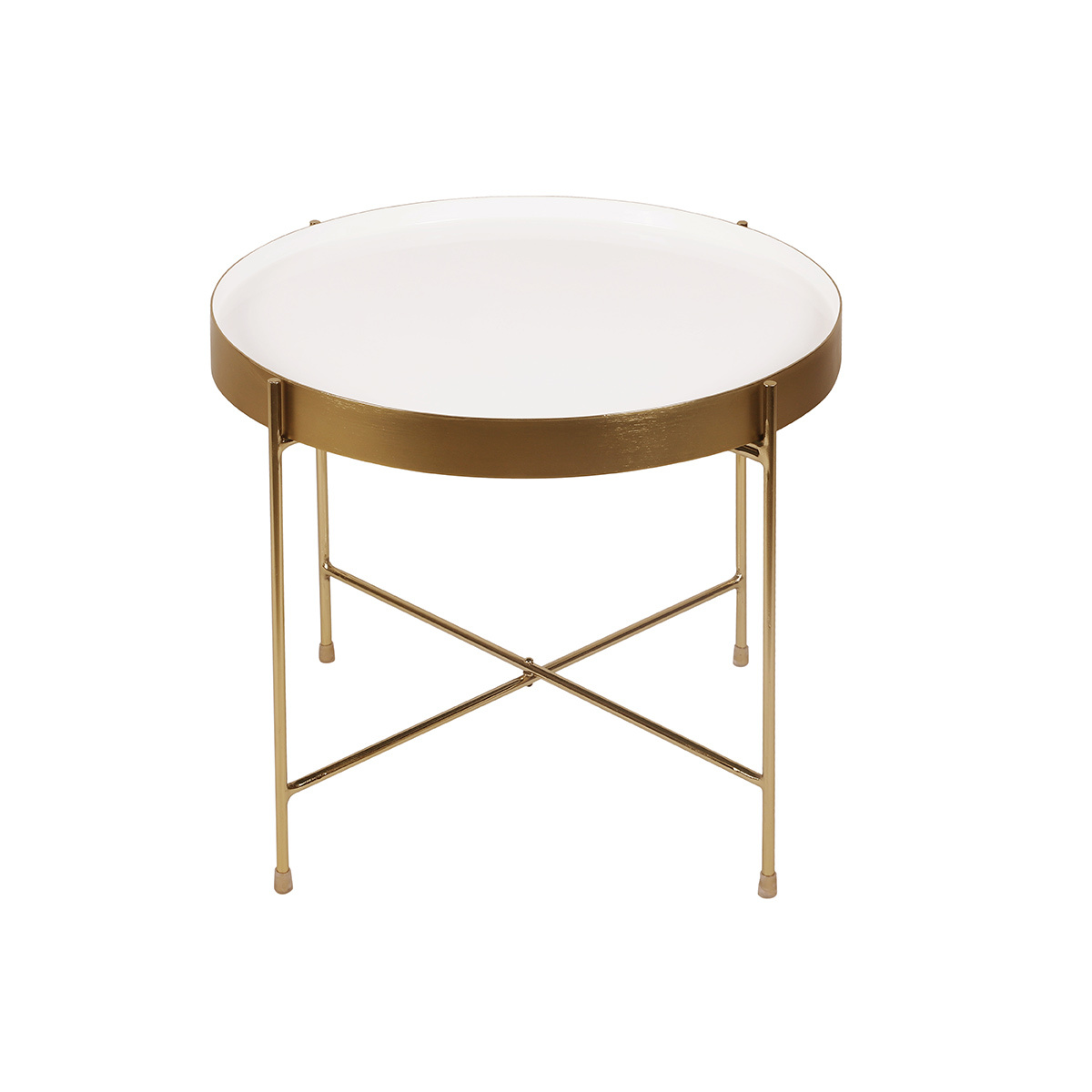 Table d'appoint design avec plateau réversible D51 cm SATEEN, MILIBOO