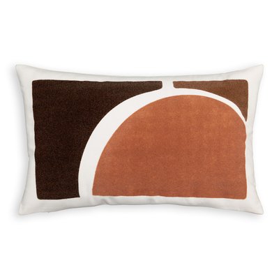 Nikki Graphic Velvet 100% Cotton Rectangular Cushion Cover LA REDOUTE INTERIEURS