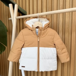 Veste Polaire Enfant Avec Capuche Charly – Velours Côtelé Et Doublure Sherpa – Patch Lion
